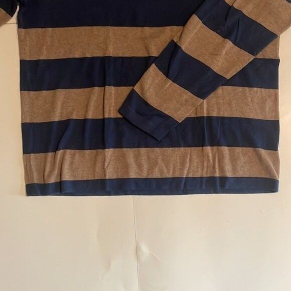 Banana republic mens cl blue and dark tan sweater shirt long sleeve - Picture 7 of 10